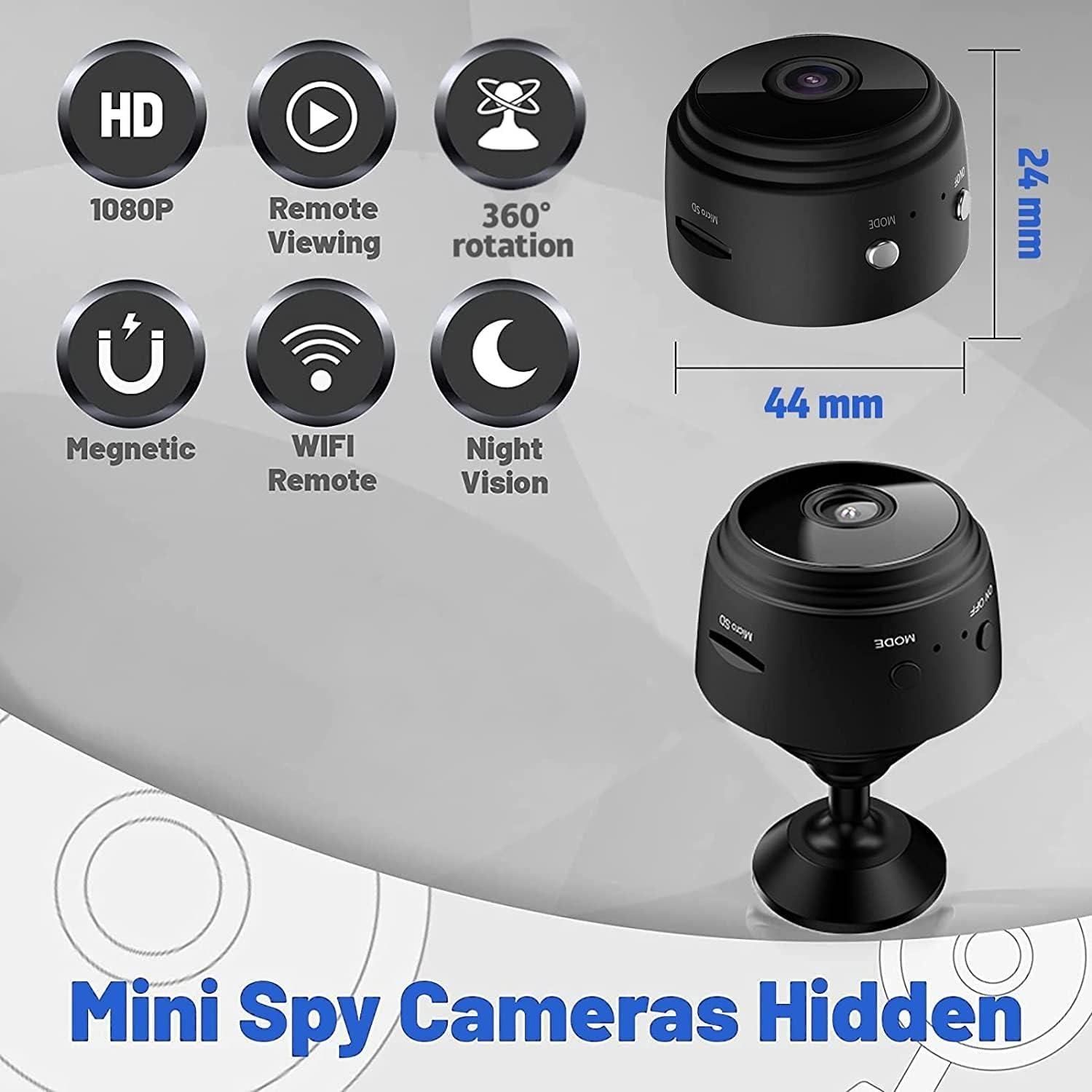 Mini Wireless Wi-Fi, Cameras with Indoor Video Recorder